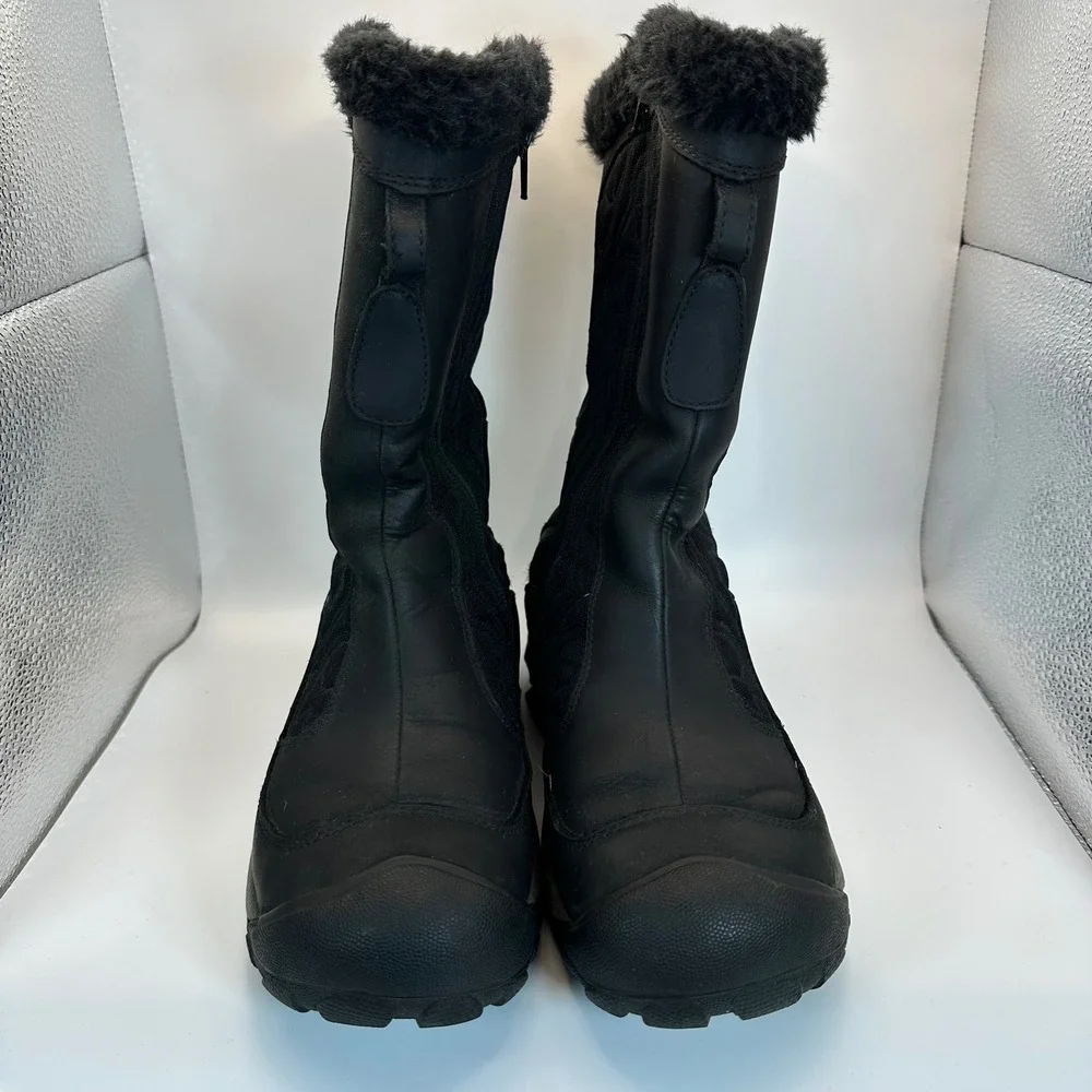 Keen Winter Boots Women 8 Black Waterproof Faux Fur Trim Gorpcore Outdoor